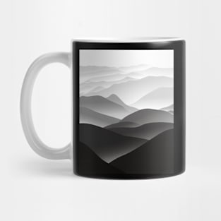 Grayscale Mountains Mug